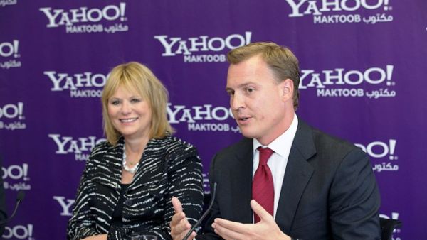 Yahoo CEO, Carol Bartz during the press conference