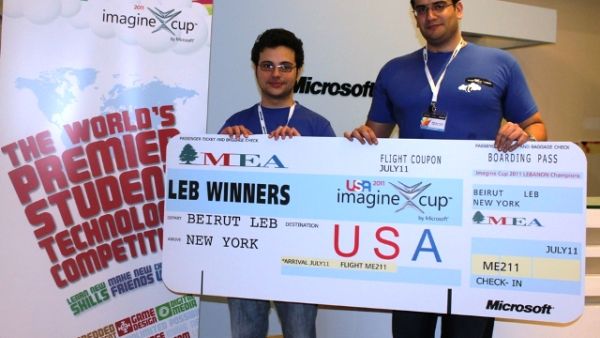 Winners of the Local Imagine Cup Competition from AUB