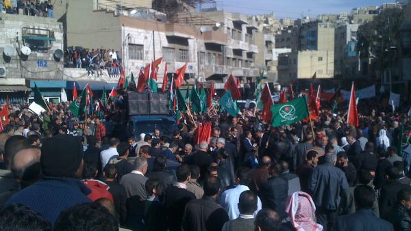 While in Jordan we hear first hand reports of organised and peaceful rallies..