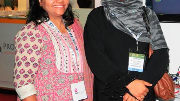 Shyni Sudheer and Nusrath Parveen from Westminster School, 2 of the 6 innovative teachers selected from the Gulf region