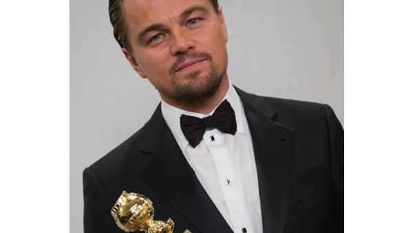 Leonardo DiCaprio with his award for "The Wolf of Wall Street" (Image: Facebook) Leonardo DiCaprio with his award for "The Wolf of Wall Street" (Image: Facebook)