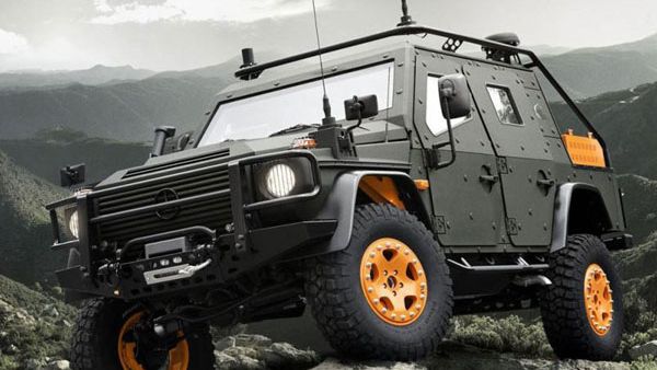 How Gaddafi got away: The the 3.5 million sterling pound converted Mercedes 4x4 was delivered  to Libyan Leader and licensed by Sarkozy in 2008.