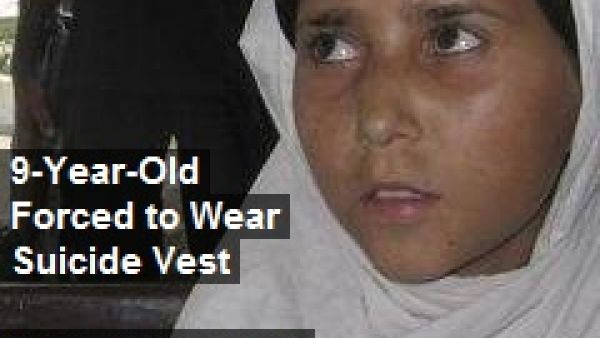 3rd grader in Pakistan above was also forced to wear a suicide vest back in June, on her way home for her 3rd grade classes. Sohana Jawed, a Pakistani, near-victim, pictured.