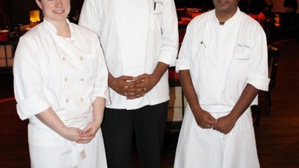 Culinary Concepts Chef Lea Bardeen with Executive Chef, Prakash Seetul, and Chef de Cuisine, Darsin Joseph