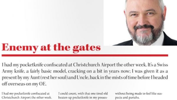 In Richard Prosser's world, not only are all Muslim men terrorists, but anyone who looks like a Muslim should be banned from flying on Western-owned airlines. (Photo courtesy of Facebook.)