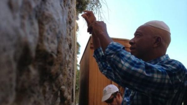 Russell Simmons at the Western Wall in Occupied Jerusalem's Old City.