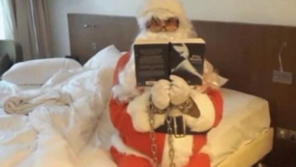 No more presents for you! Santa in chains in Dubai.