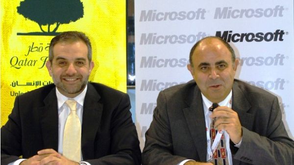 Khalid Al-Sulaiteen, Executive Director of Operations at Qatar Foundation and Mohammed Hammoudi, Country Manager at Microsoft Khalid Al-Sulaiteen, Executive Director of Operations at Qatar Foundation and Mohammed Hammoudi, Country Manager at Microsoft