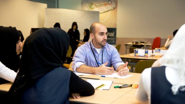 Students brainstorming on environment
