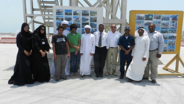 Engineering, Marine & Environment students from the Higher Colleges of Technology enjoy a personal tour of facilities at Khalifa Port, led by ADPC Engineering, Marine & Environment students from the Higher Colleges of Technology enjoy a personal tour of facilities at Khalifa Port, led by ADPC