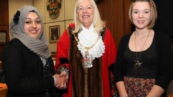 Sumaiya Karim (far left) takes her place among the faces of Britain's parliament