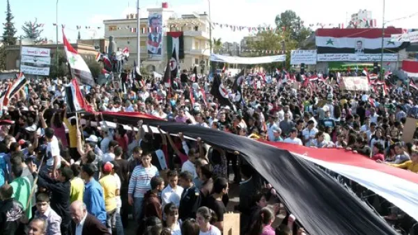 تظاهرة تاييد للاسد في السويداء