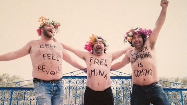 FEMEN impersonators. (Photo courtesy of Al-Akhbar and ST McNeil)