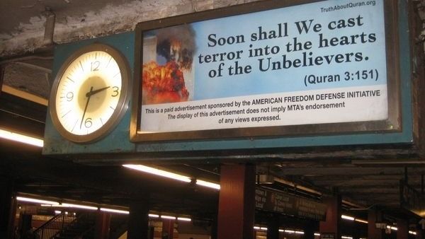  The group was told that their “Stop Islamization of America” campaign makes no literal sense. (Al Arabiya) 