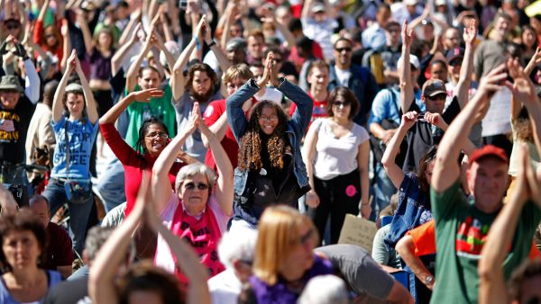 Laughter yoga is a growing phenomenon in Beirut. 