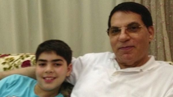 Former President Zine al-Abidine Ben Ali seen with his son Mohammed in an Instagram picture. (photo via Al Arabiya)