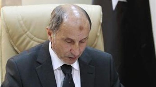 مصطفى عبد الجليل رئيس المجلس الوطني الانتقالي الليبي 
