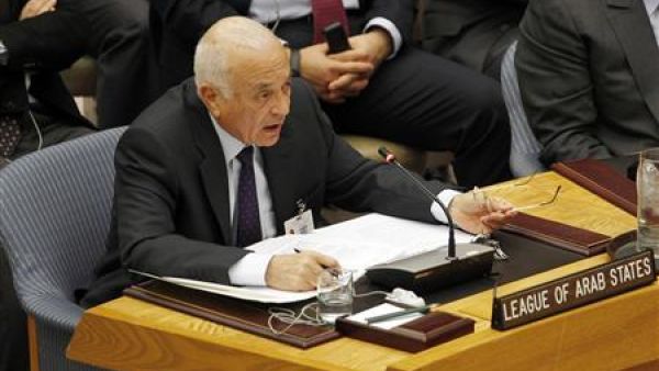 الامين العام للجامعة العربية نبيل العربي يلقي كلمته امام مجلس الامن الدولي 
