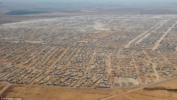 S&P says that Jordan's economic outlook remains negative due to the impact of the Syrian crisis on the country, including the refugee influx in Zaatari refugee camp and throughout the country (AFP/Getty Images)