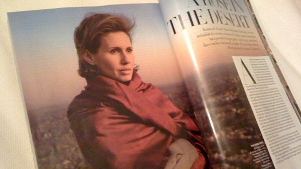 Much talked-about and ill-timed Vogue feature on Syria's 'Desert Rose' and First Lady to Bashar, Asma al-Assad, made news when it was released at the start of the Arab Spring, vaunting the Assad Regime as reformist - modern and mild.