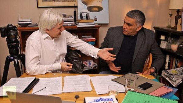 Wikileaks Julian Assange sent an experimental package to Bahraini activist Nabeel Rajab who was sentenced in 2012 on charges related to his activism (Courtesy of Wikileaks Central)