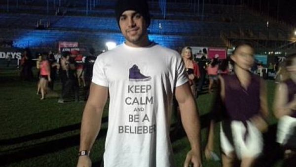 Ahmed Badr, fan of Justin Bieber, poses during Justin Bieber concert. (Photo: Natalie Long/ Gulf News)