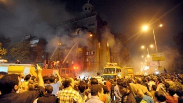 A church burns in Egypt. Will the new leadership in Egypt let this happen again?
