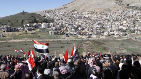 A Syrian mortar shell hit the Golan Heights city of Majdal Shams Monday. Before Israel's illegal annexation of the territory, the plateau was under Syrian control (Courtesy of Haaretz)