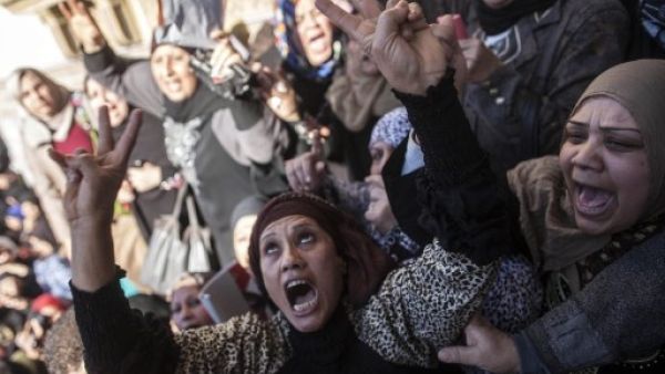 Egyptians took to the streets earlier this week after a car bomb killed thirteen people in Egypt's Mansura (Mahmoud Khaled/AFP)