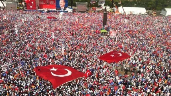 Prime Minister Erdogan has been rallying support throughout Turkey in preparation for upcoming presidential elections. (AFP/File) 