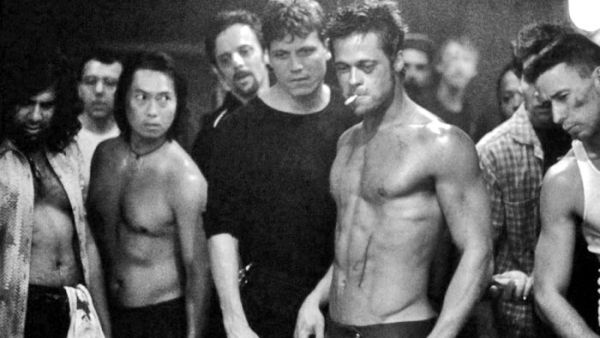 Fight Club featuring Brad Pitt.