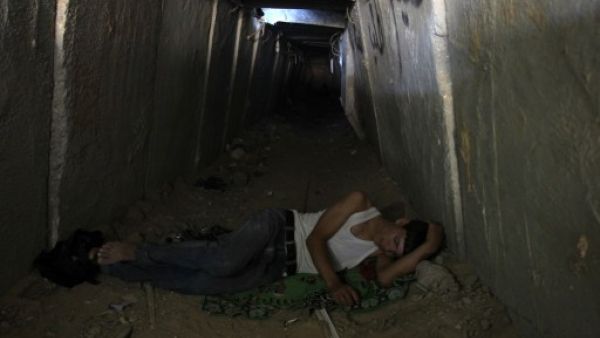 The Israeli government discovered a large secret tunnel leading from the Gaza strip to an Israeli town that was loaded with explosives and was set up to carry out a "large-scale infiltration and attack." (AFP/File)