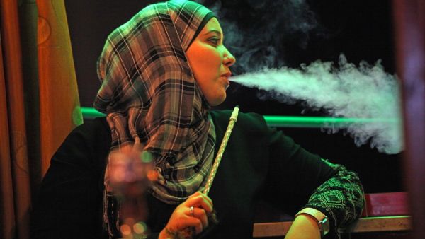 An Arab girl smoking Hookah, is it a shame?