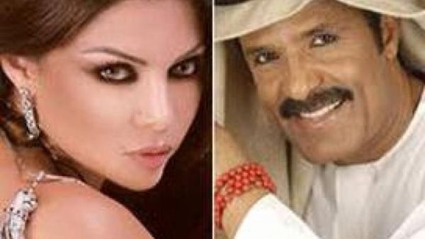الفنان الإماراتي عبدالله بالخير والفنانة اللبنانية هيفاء وهبي 