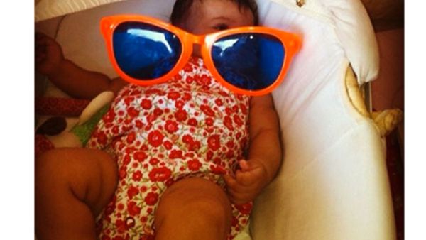 Cute baby Laila sporting a huge pair of sunglasses. (Image: Instagram) 