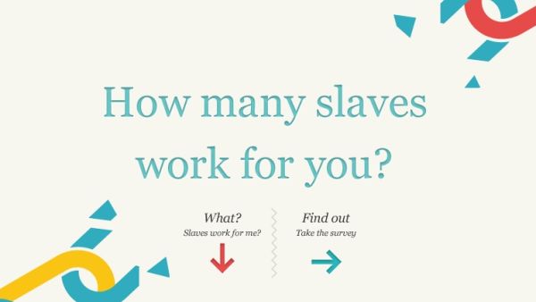 How many slaves work for you? Find out by taking the survey.