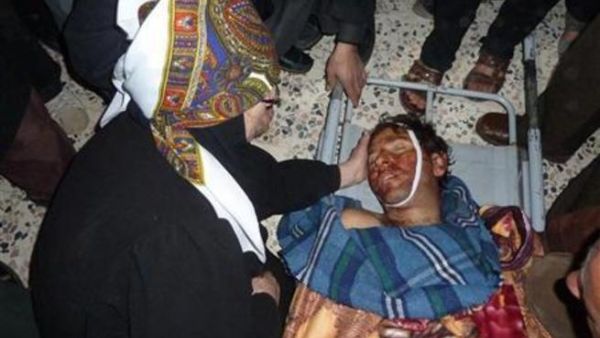 جثة رجل قتل في تبادل لاطلاق النار مع قوات الامن في الحولة قرب حمص
