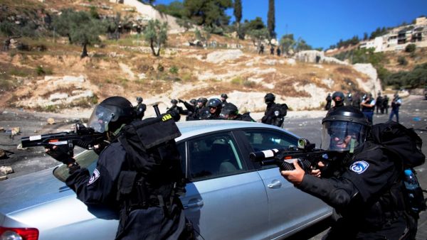 Israelis protest the Palestinian bid to internationally recognized  statehood, and therefore land that they have their own eye on.
Jewish settlers would be denied this under -10%- fraction of historical Palestine land, with any current settlement claims confiscated.