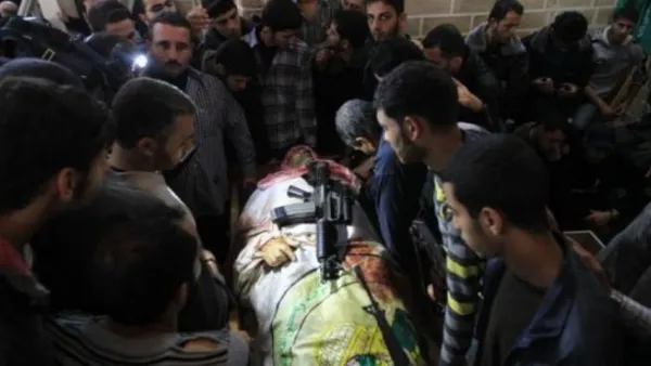 تشييع احمد الجعبري قائد كتائب القسام في غزة
