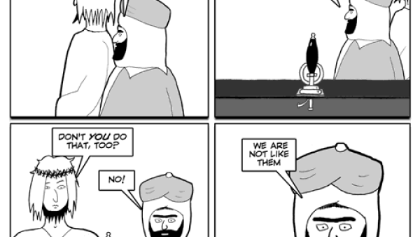 The Muslim Association of Britain says the Jesus and Mo cartoons are as offensive as the 2005 Danish cartoon scandal (Courtesy of Jesus and Mo)