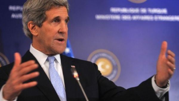 US Secretary of State John Kerry speaks during a press conferance at the Friends of Syria meeting on Saturday in Istanbul. (Photo: AFP PHOTO/OZAN KOSE)  US Secretary of State John Kerry speaks during a press conferance at the Friends of Syria meeting on Saturday in Istanbul. (Photo: AFP PHOTO/OZAN KOSE)