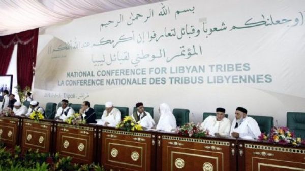 من اجتماع المؤتمر الوطني لقبائل ليبيا الوالي للقذافي في طرابلس
