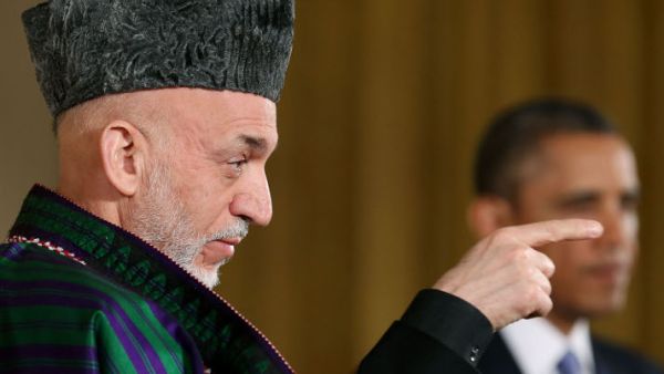 The Afghan President is unhappy over a American diplomat's remarks that the country is experiencing a civil war.