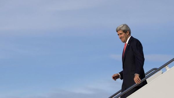 Kerry is scheduled to discuss the Mideast peace process with Palestinian President Mahmoud Abbas in Amman. (AFP/File)