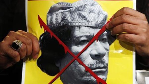 الزعيم الليبي تحدث لاول مرة منذ بداية الازمة 