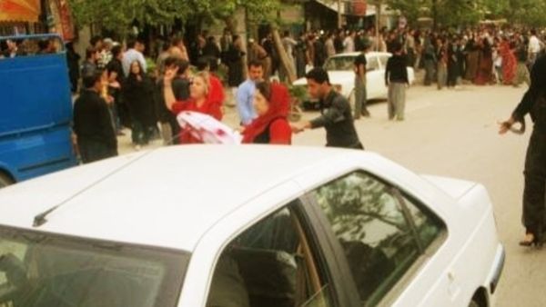 Part of the demonstrations organised by Feminist Kurdish Union in Iran. (Photo courtesy: NNSROJ). 