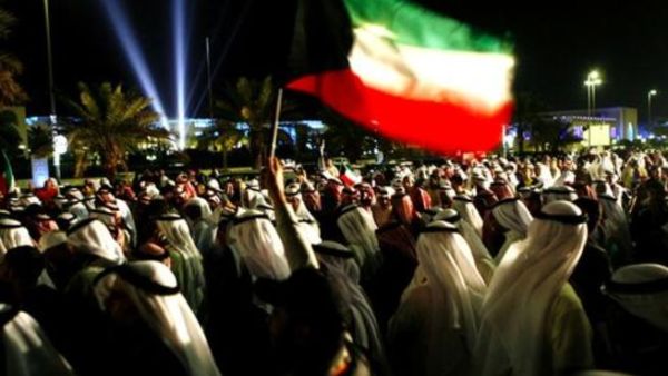 Naturall, the night time is much cooler in Kuwait for staging a protest.