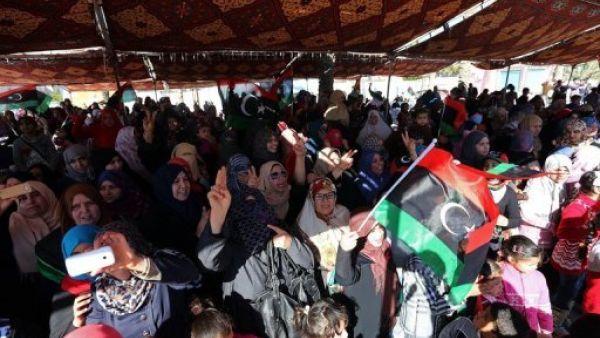 الليبيون يحيون الذكرى الثانية لانطلاق الثورة التي اطاحت في 2011 بنظام معمر القذافي