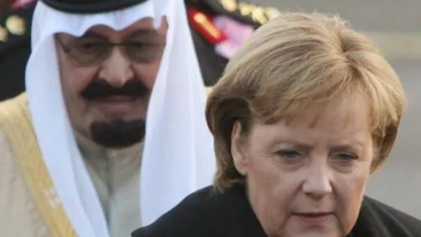 ارشيف/انغيلا ميركل والعاهل السعودي الملك عبدالله بن عبدالعزيز