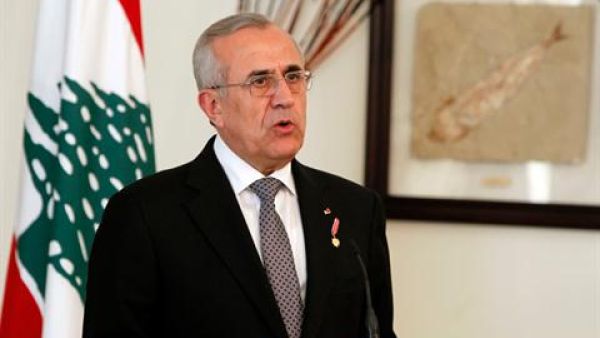 Lebanese President Michel Sleiman speaks during a press conference at the Presidential Palace in Baabda, Thursday, April 26, 2012. (The Daily Star/Mohammad Azakir)